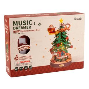 Robotime Rolife Christmas Melody Tree Music Box Kit Multicoloured