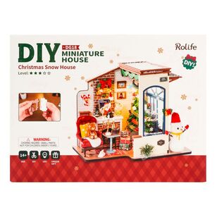 Robotime Mini Christmas Snow House Kit Multicoloured