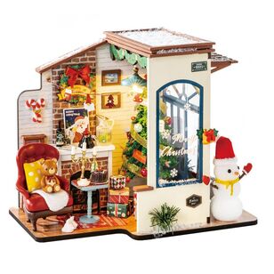 Robotime Mini Christmas Snow House Kit Multicoloured