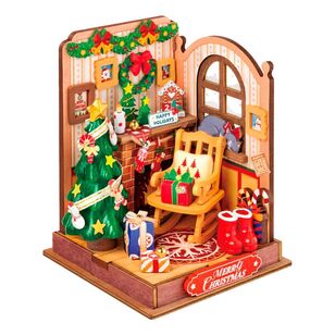 Robotime Rolife Christmas Fireplace Kit Multicoloured