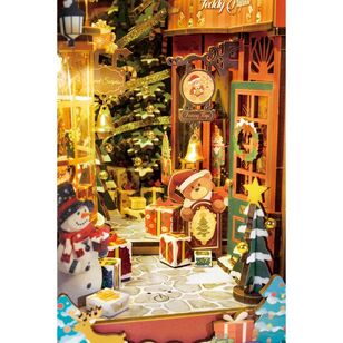 Robotime Rolife Christmas Street Book Nook Kit Multicoloured