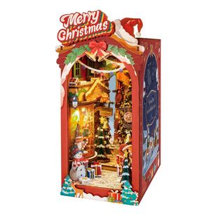 Robotime Rolife Christmas Street Book Nook Kit Multicoloured