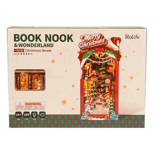 Robotime Rolife Christmas Street Book Nook Kit Multicoloured