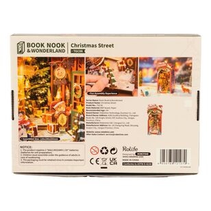 Robotime Rolife Christmas Street Book Nook Kit Multicoloured