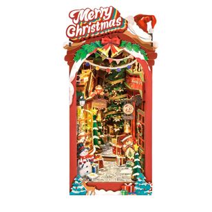 Robotime Rolife Christmas Street Book Nook Kit Multicoloured