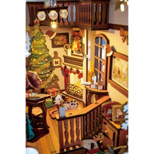 Robotime Rolife Christmas Indoor Scene Book Nook Kit Multicoloured