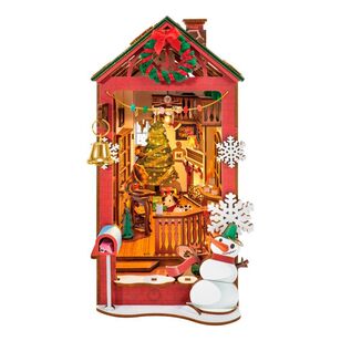 Robotime Rolife Christmas Indoor Scene Book Nook Kit Multicoloured