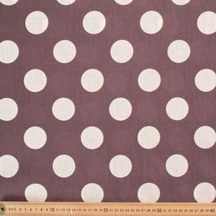 Julia Spot 112 cm Cotton Linen Fabric Chocolate & Cream 112 cm