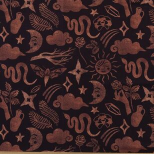 Symbolic 112 cm Cotton Linen Fabric Black 112 cm