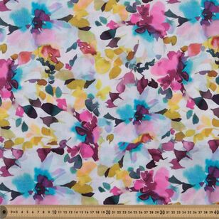 Jessa 112 cm Cotton Linen Fabric Multicoloured 112 cm