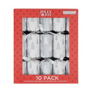 Jolly & Joy Silver Christmas Tree Christmas Bon Bon 10-Pack Multicoloured