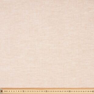 Plain 145 cm Chambray Pure Linen Fabric Camel & White 145 cm