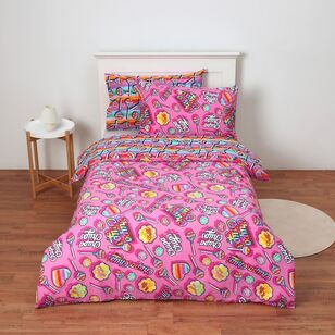 KOO Chupa Chups Quilt Cover Set Pink