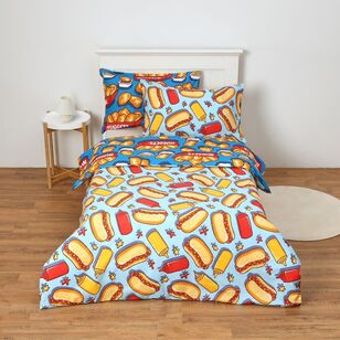 KOO Laura Wayne Chicken Nuggets Quilt Cover Set Blue