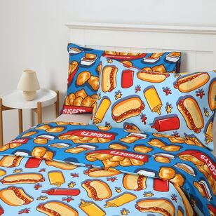 KOO Laura Wayne Chicken Nuggets Quilt Cover Set Blue