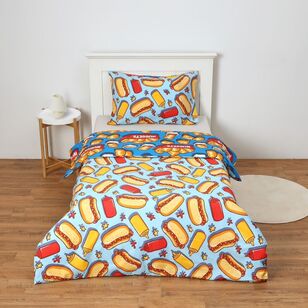 KOO Laura Wayne Chicken Nuggets Quilt Cover Set Blue