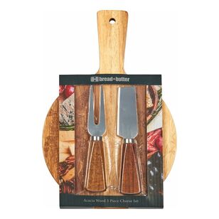 Bread & Butter Wildflower Round Paddle Board 3 Piece Set Natural