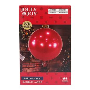 Jolly & Joy Large Inflatable Christmas Bauble Red