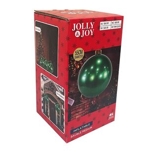 Jolly & Joy Medium Inflatable Christmas Bauble Green