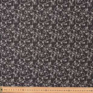 Broiderie Anglais 112 cm Polyester Blend Fabric Black 112 cm