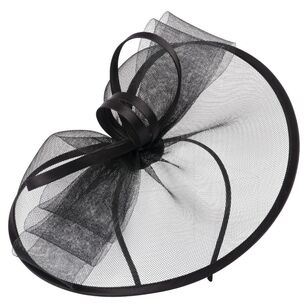 Maria George Crinoline Side Saucer Fascinator Black