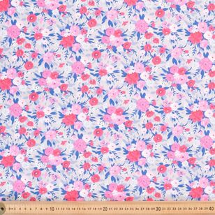 Rose Bouquet 112 cm Cotton Poplin Fabric Multicoloured 112 cm