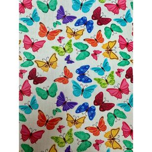 Butterfly Garden 112 cm Cotton Poplin Fabric Multicoloured 112 cm