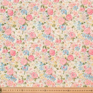 English Country 135 cm Lawn Fabric Multicoloured 135 cm