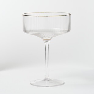 Culinary Co Gold Rim Coupe Glasses 4 Pack Clear & Gold