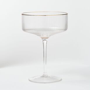 Culinary Co Gold Rim Coupe Glasses 4 Pack Clear & Gold