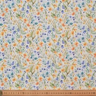 Bluebells 135 cm Cotton Lawn Fabric Multicoloured 135 cm