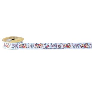 Disney Winnie the Pooh Striped Christmas Ribbon  Blue 25 mm x 3 m