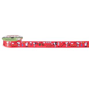 Peanuts Snoopy Christmas Ribbon Red 25 mm x 3 m