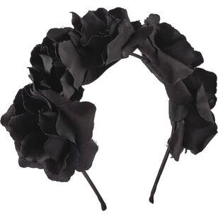 Maria George Delicate Flower Crown Black