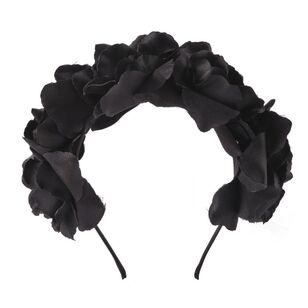 Maria George Delicate Flower Crown Black