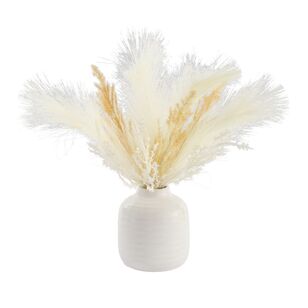 Ceramic Vase with Pampas & Dried Florals Beige 43 cm