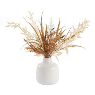 Ceramic Vase with Pampas & Dried Florals Brown 35 cm