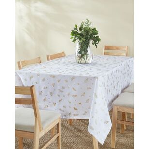 Jolly & Joy Christmas Botanical Tablecloth White