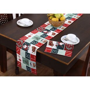 Jolly & Joy Christmas Noel Tapestry Table Runner Multicoloured 33 x 180 cm