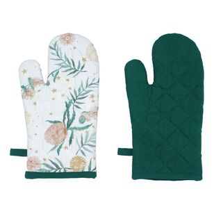 Jolly & Joy Christmas Native Oven Glove 2 Pack Multicoloured 18 x 32 cm