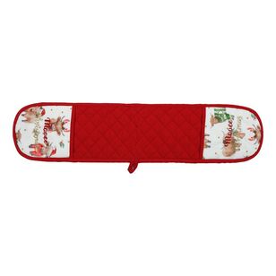 Jolly & Joy Christmas Mooee Double Oven Mitt Multicoloured 18 x 90 cm