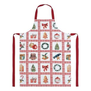 Jolly & Joy Christmas Patchwork Apron Multicoloured 90 x 65 cm