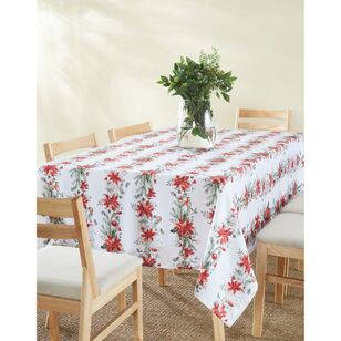 Jolly & Joy Christmas Poinsettia Tablecloth Multicoloured