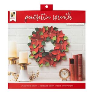 Poinsettia Wreath Christmas Crafting Kit Pontsia Wreath Making Kit