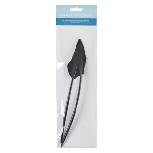 Maria George Turkey Arrowhead Feathers Black