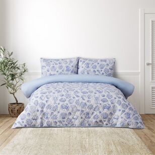 Emerald Hill Sea Shells Quilt Cover Set Blue