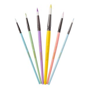 Francheville Rainbow Round Synthetic Paint Brush Set Multicoloured