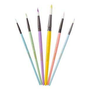 Francheville Rainbow Round Synthetic Paint Brush Set Multicoloured