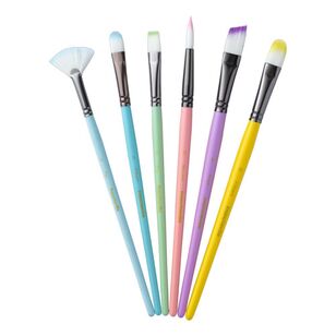 Francheville Rainbow Assorted Synthetic Paint Brush Set Multicoloured