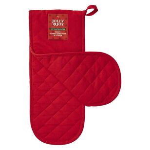 Jolly & Joy Christmas Clause Double Oven Mitt Red 18 x 32 cm